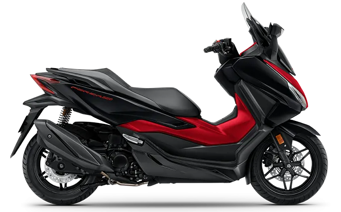 Honda Forza 350 in black and red